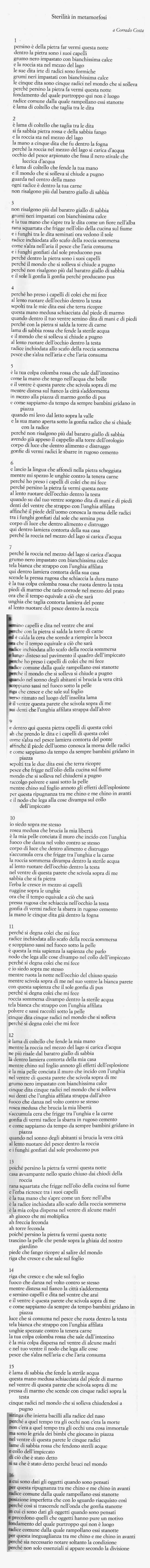 Adriano Spatola, da "L'ebreo Negro" (1966), oggi in "Le poesie", Edizioni delle poesie di Adriano Spatola, 2012