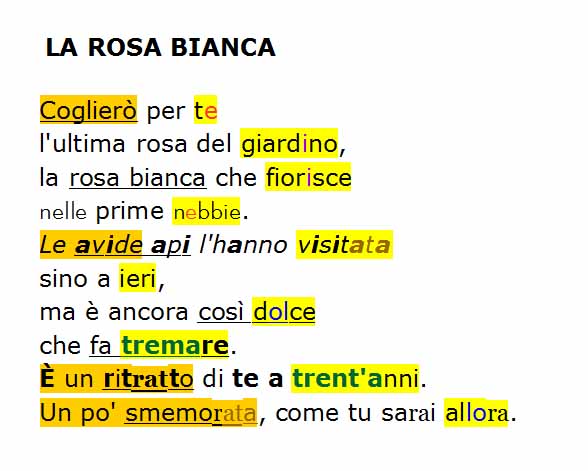 Attilio Bertolucci, La rosa bianca, da "Fuochi in Novembre"